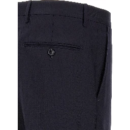 Blue Virgin Wool Two-Piece Suit