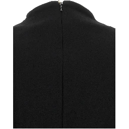 Black Viscose Short Dress