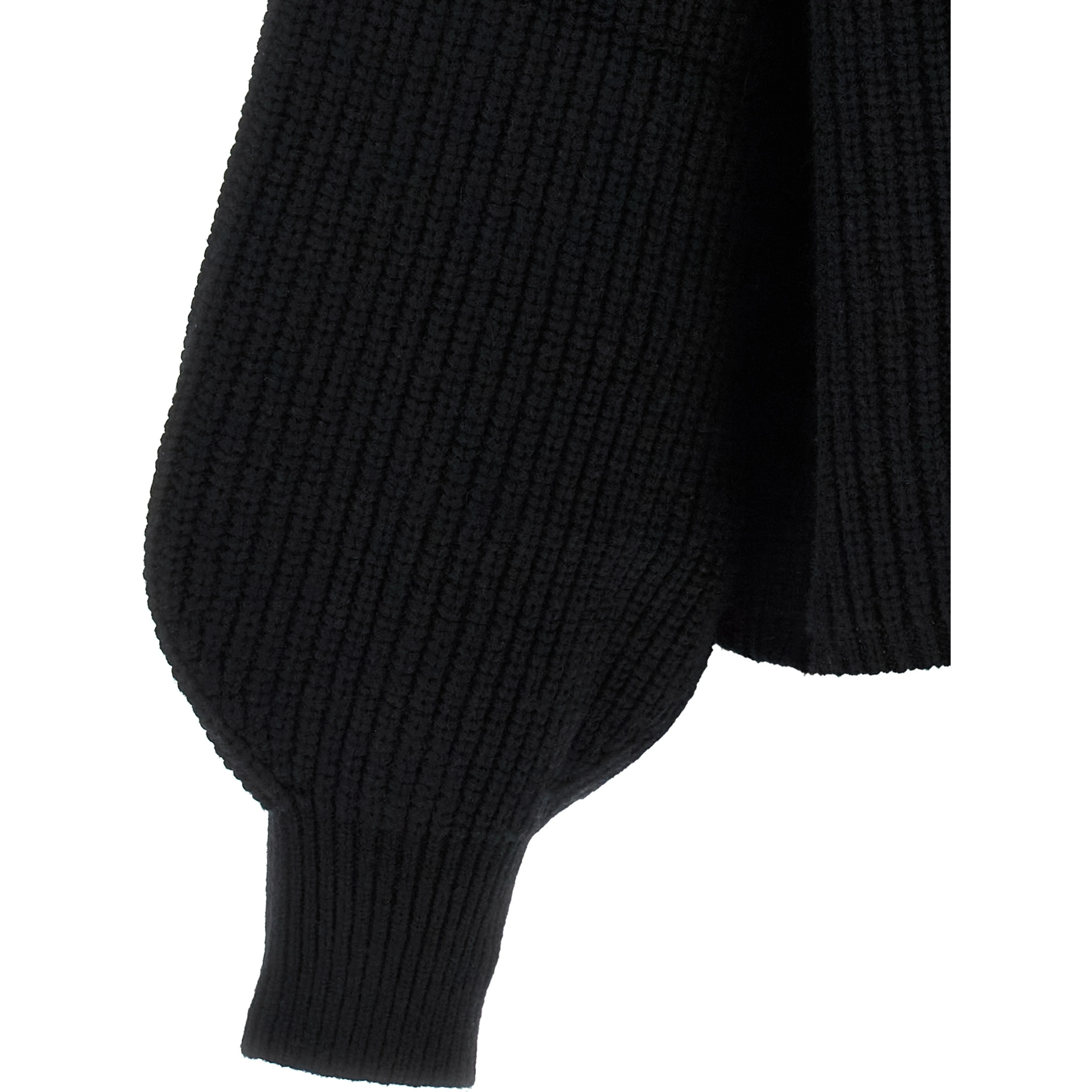 Black Wool Cardigan