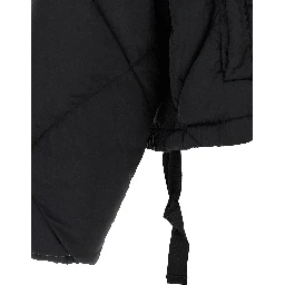 Black Polyamide Full-Length Jacket