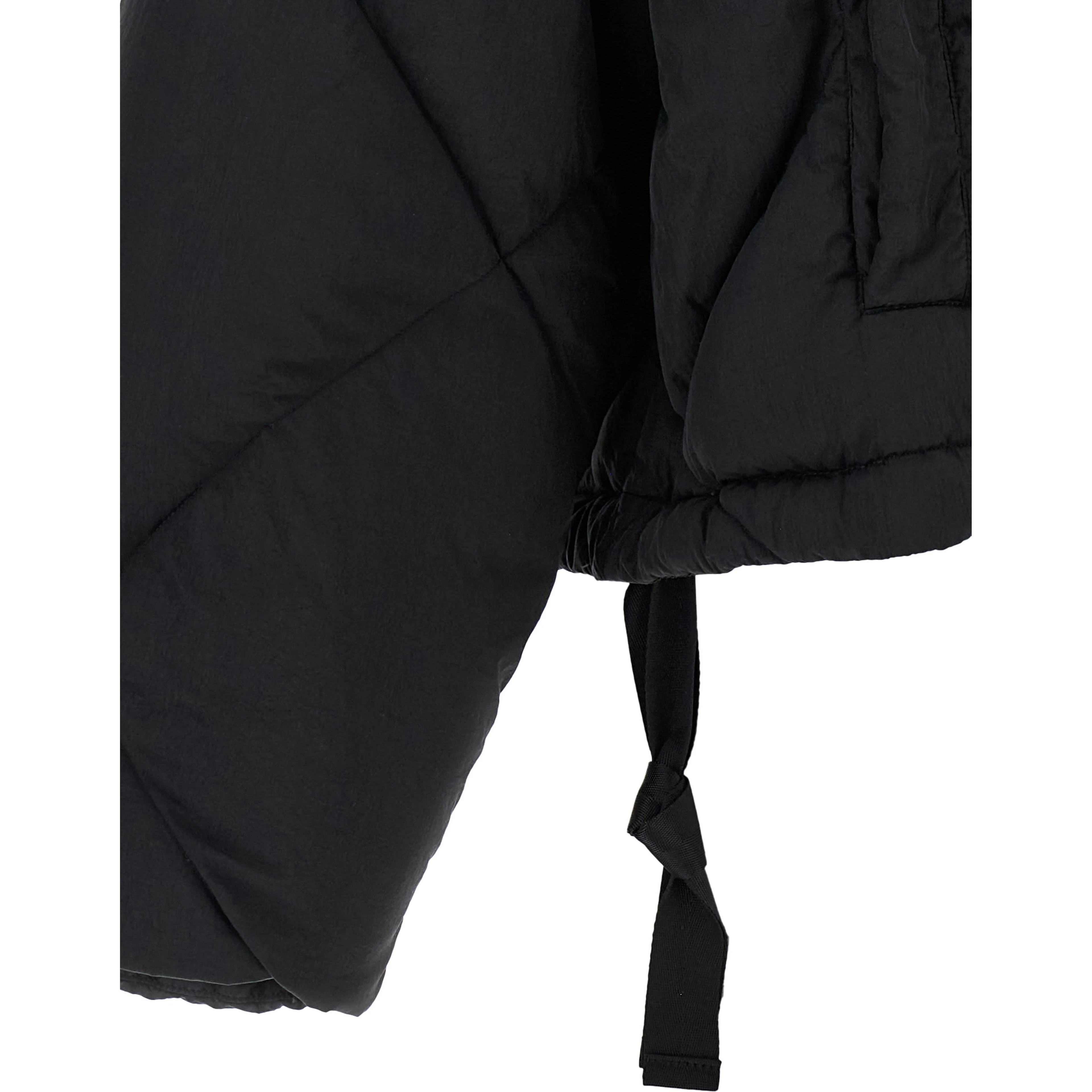 Black Polyamide Full-Length Jacket