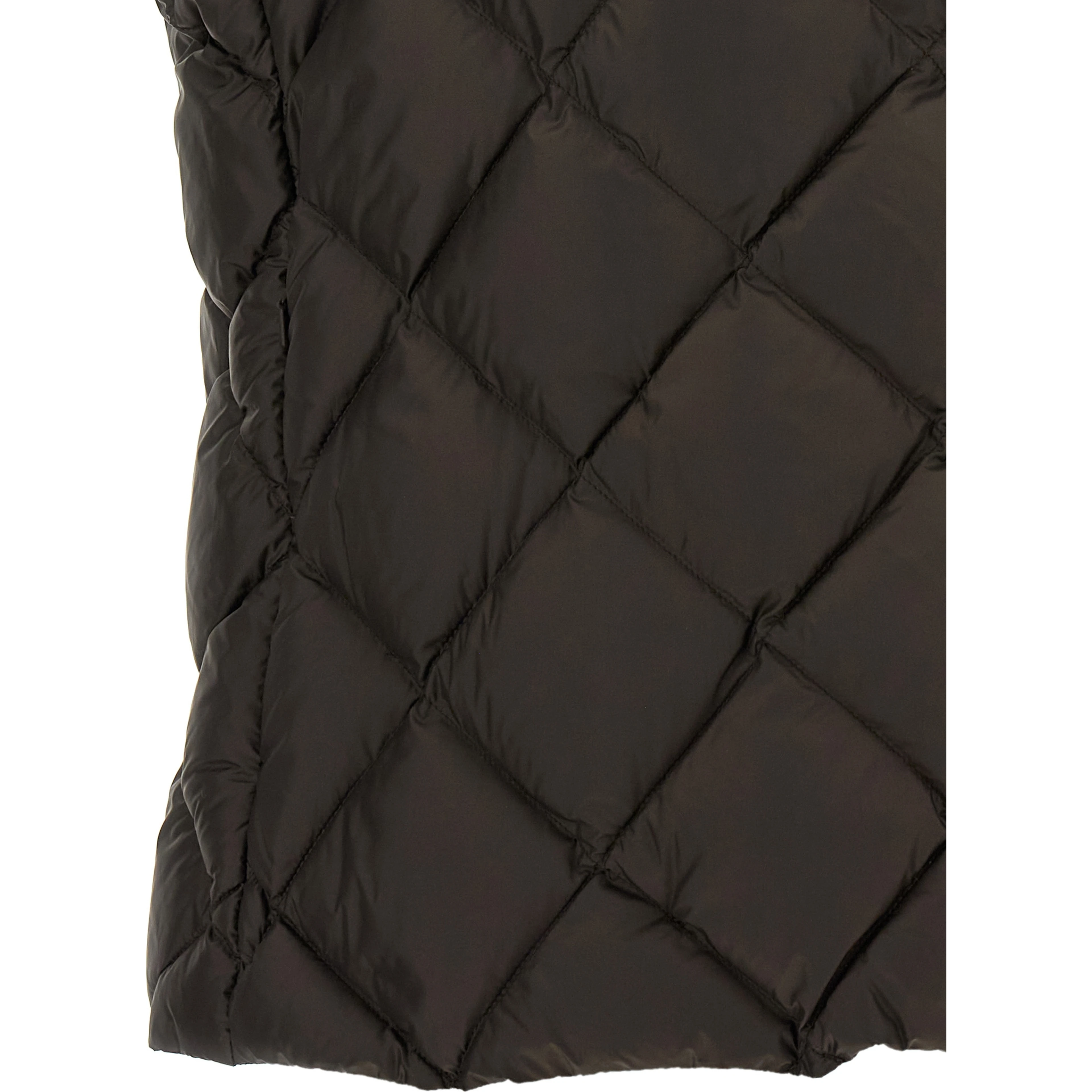 Brown Polyester Sleeveless Jacket