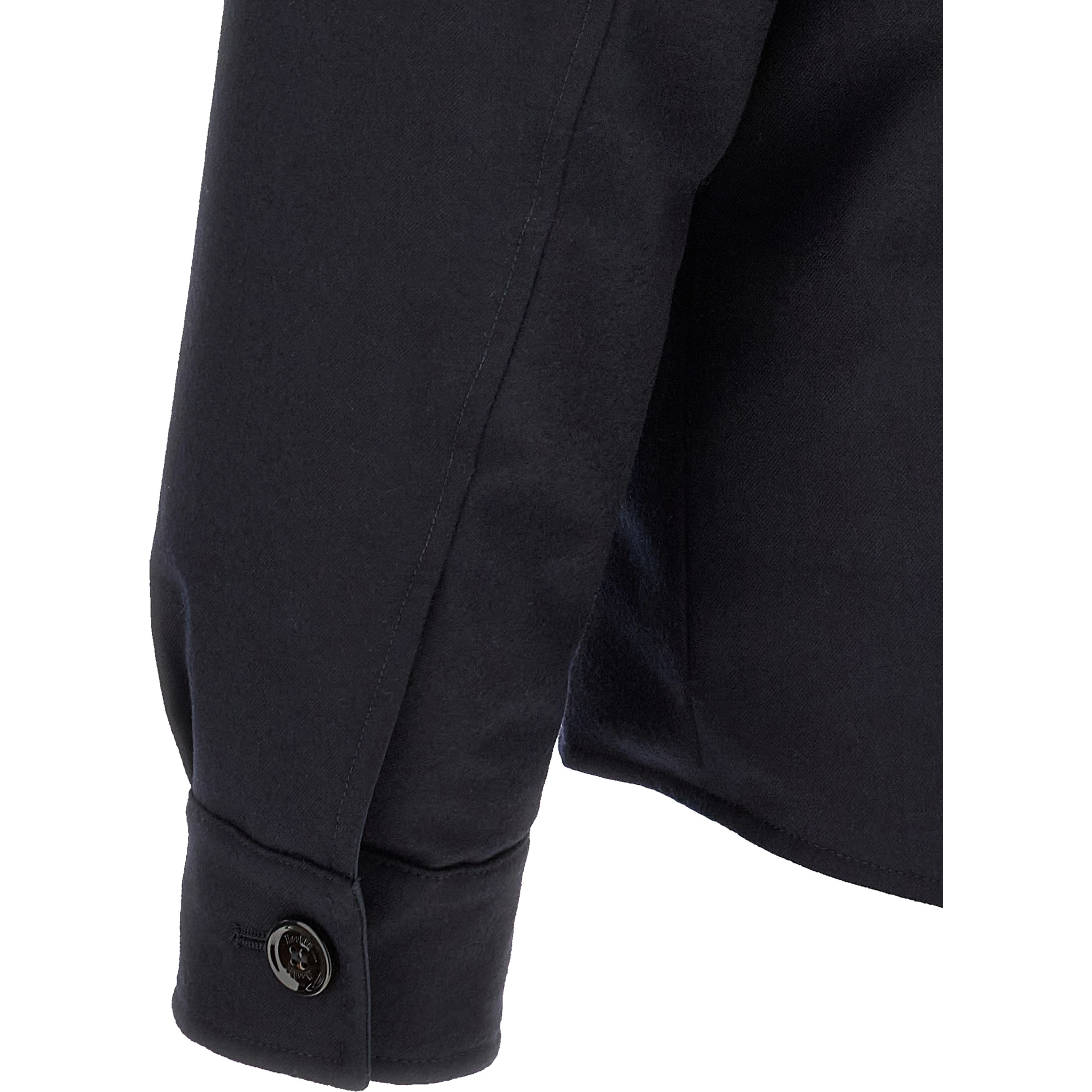 Blue Wool Full-Length Jacket