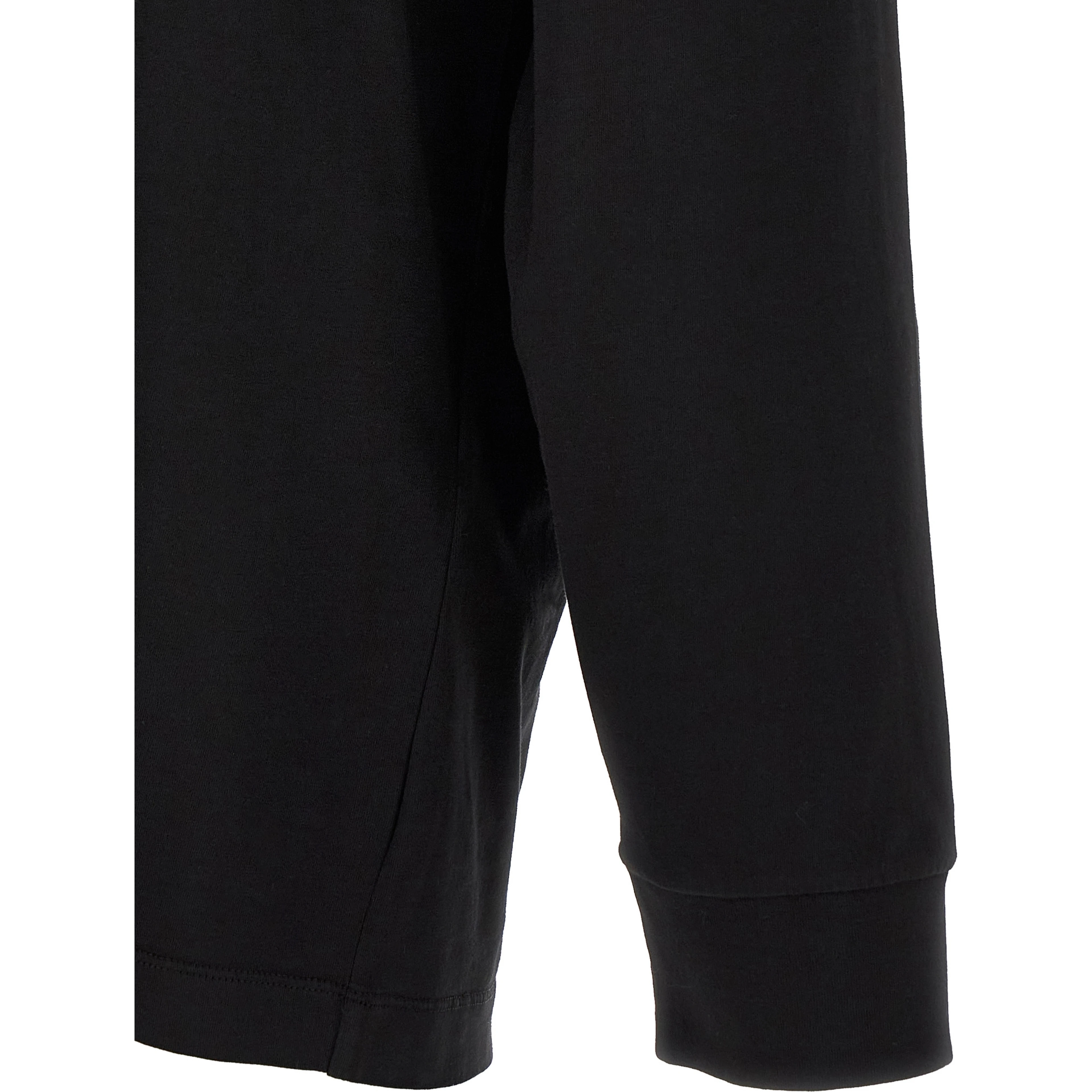 Black Cotton Long Sleeve T-Shirt