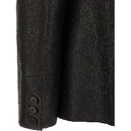Black Lamb Leather Blazer