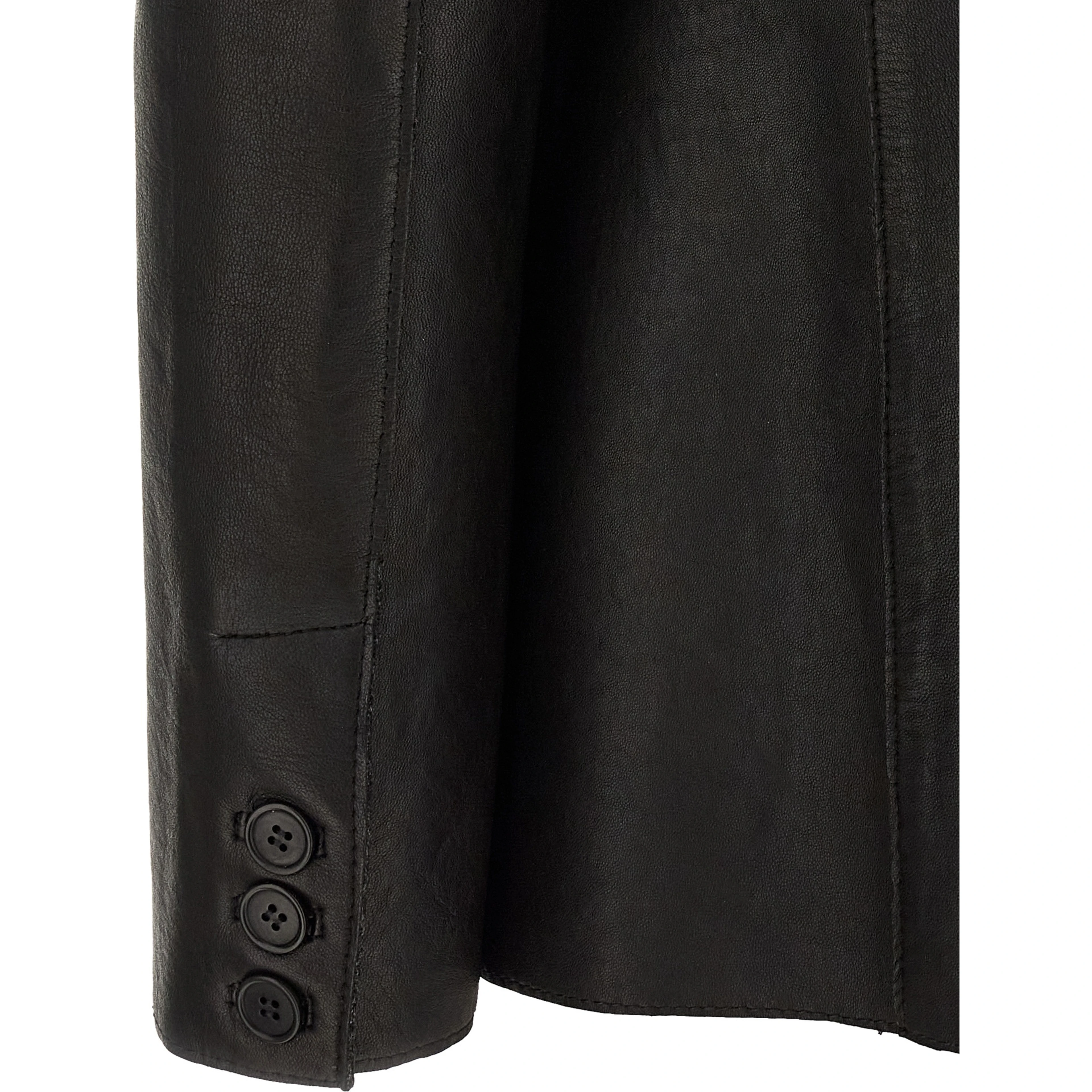 Black Lamb Leather Blazer