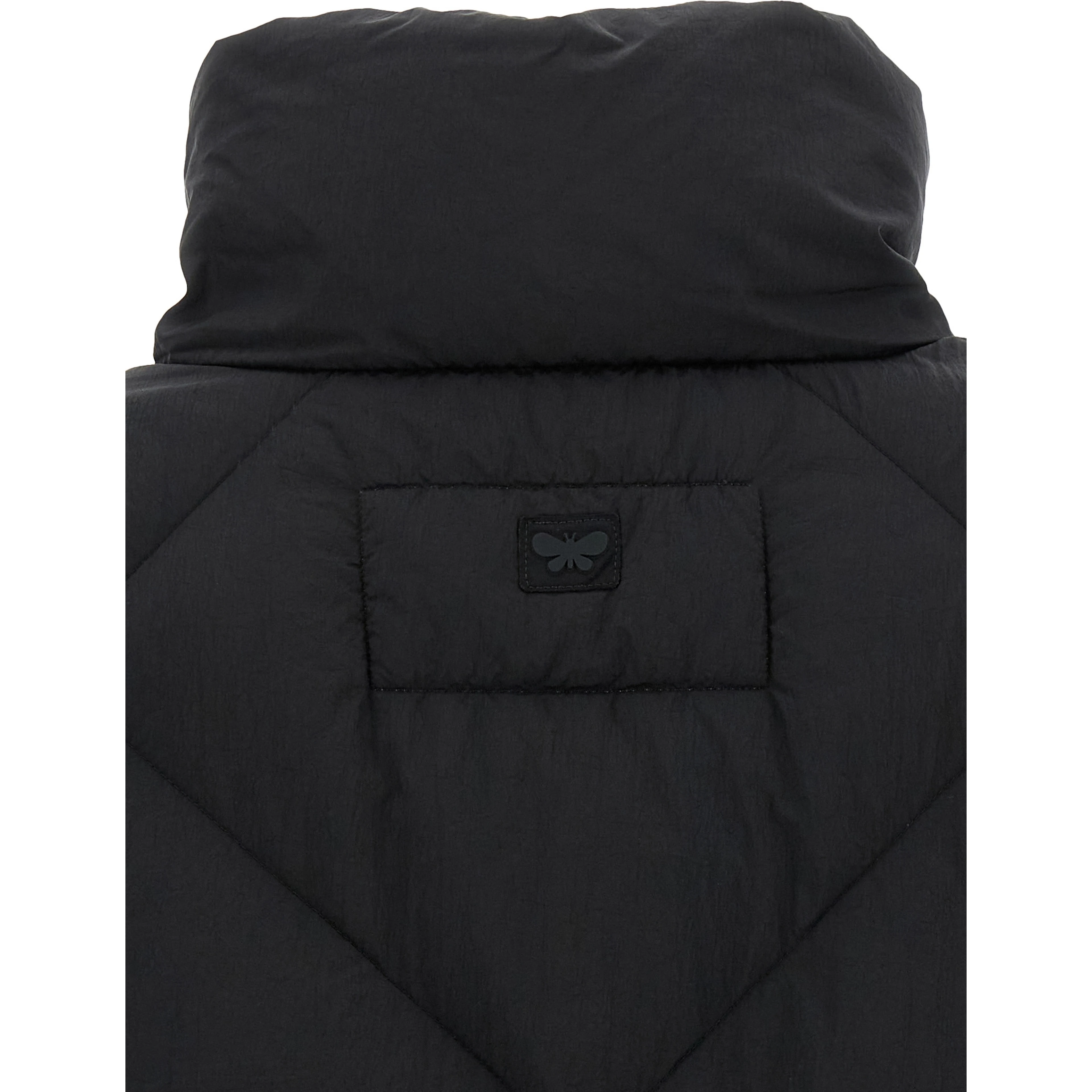 Black Polyamide Full-Length Jacket