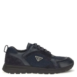 Blue Fabric Athletic Sneakers
