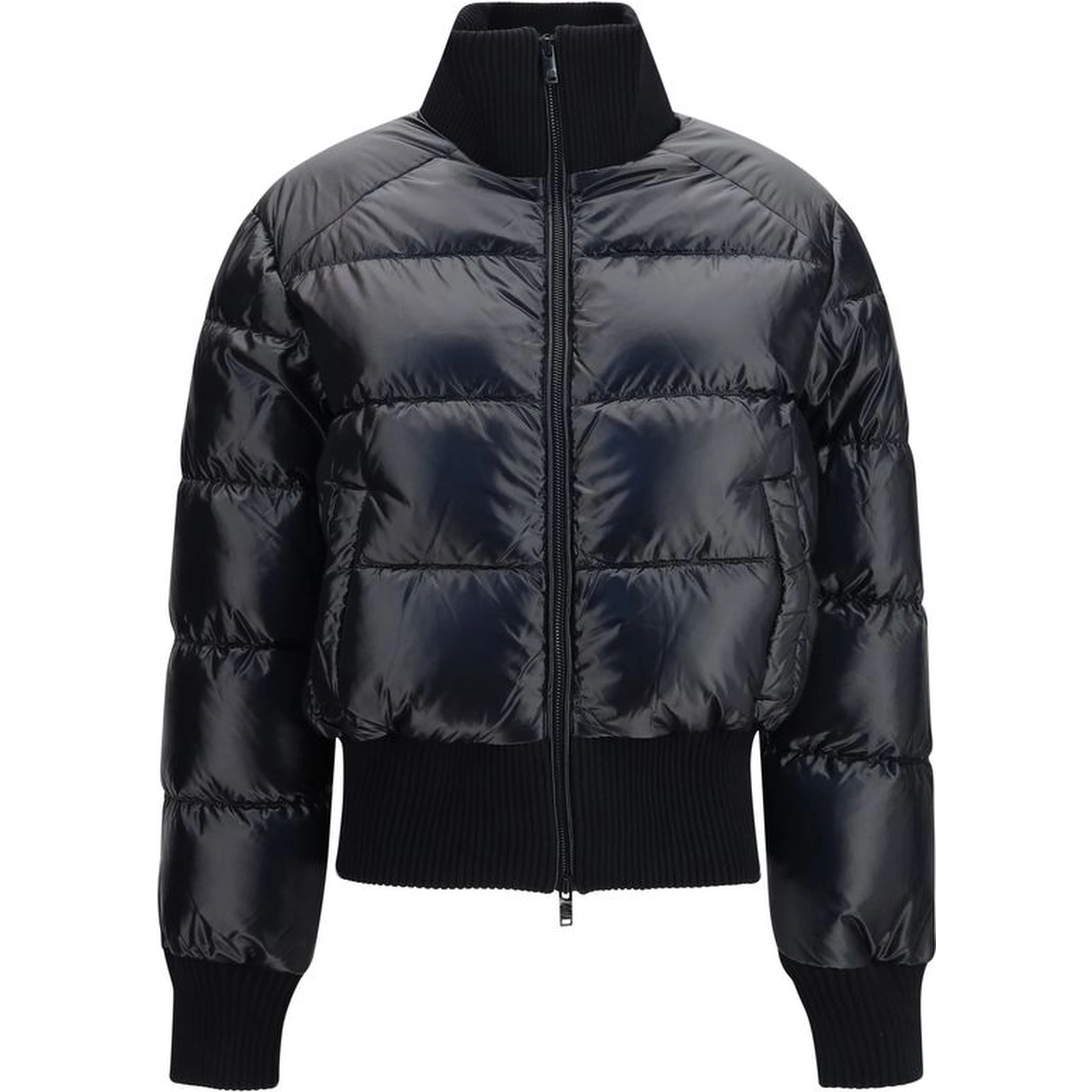 Black Nylon Full-Length Jacket