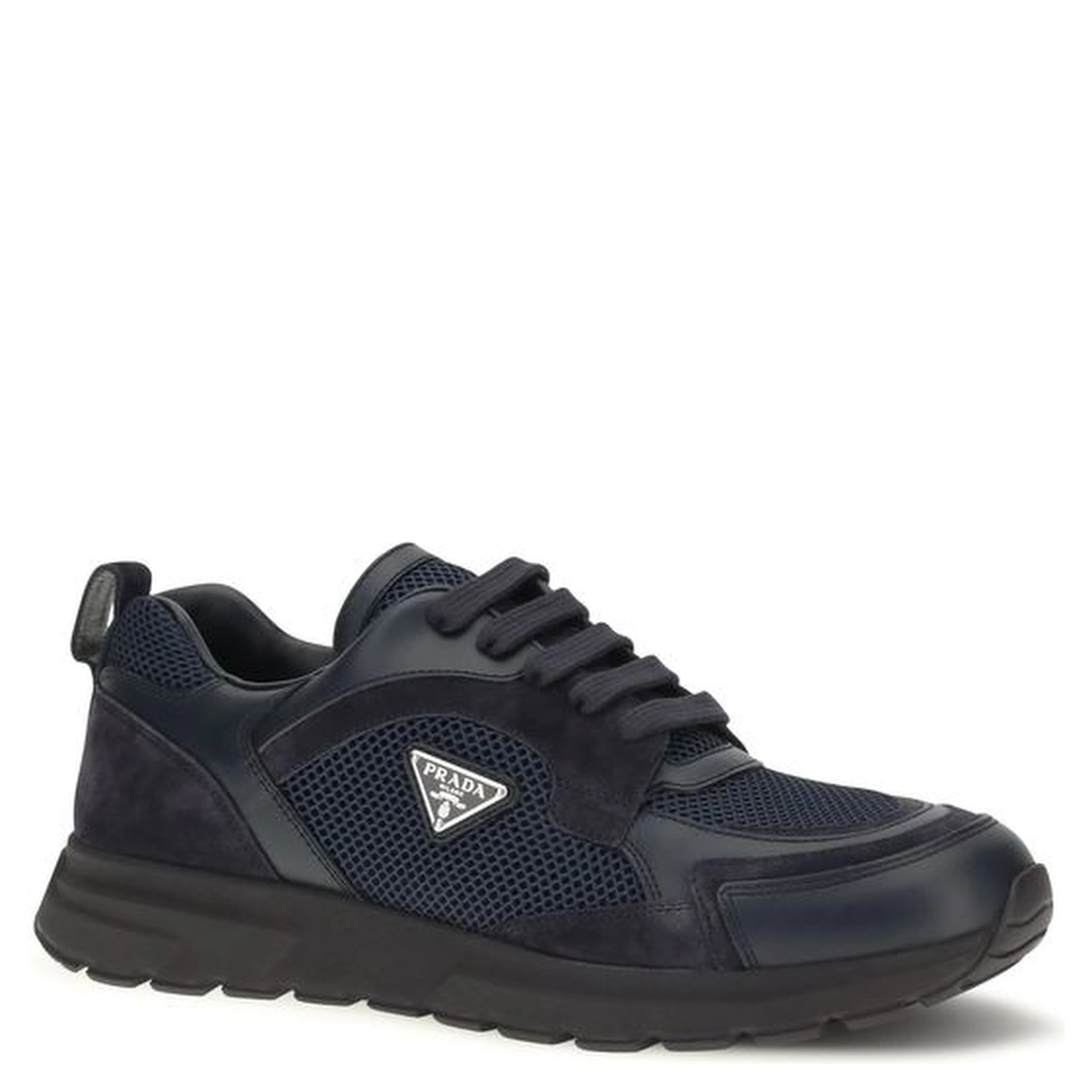 Blue Fabric Athletic Sneakers