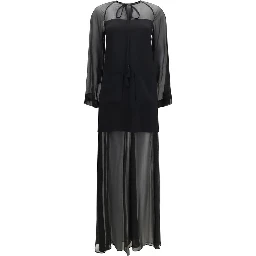 Black Viscose Casual Dress