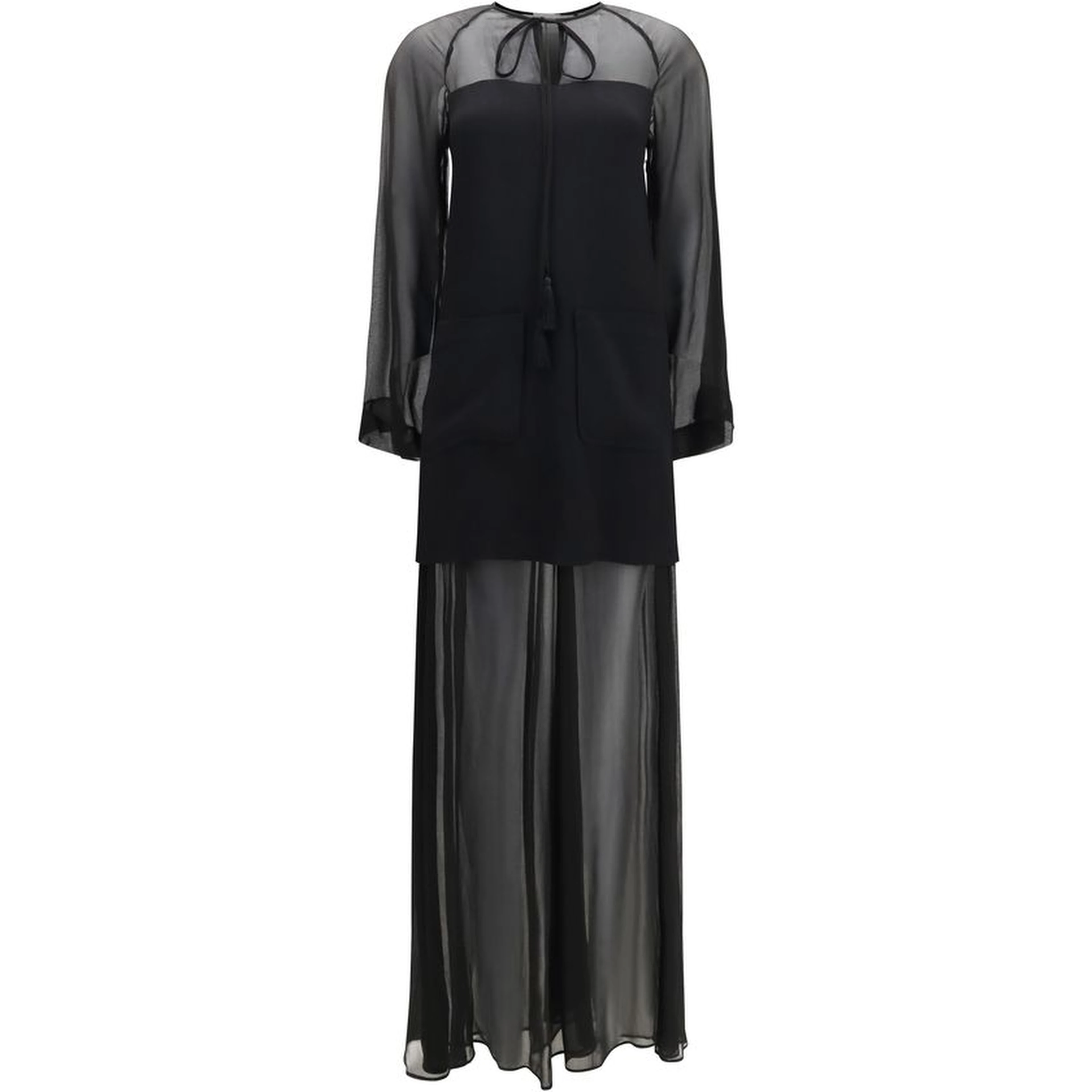 Black Viscose Casual Dress