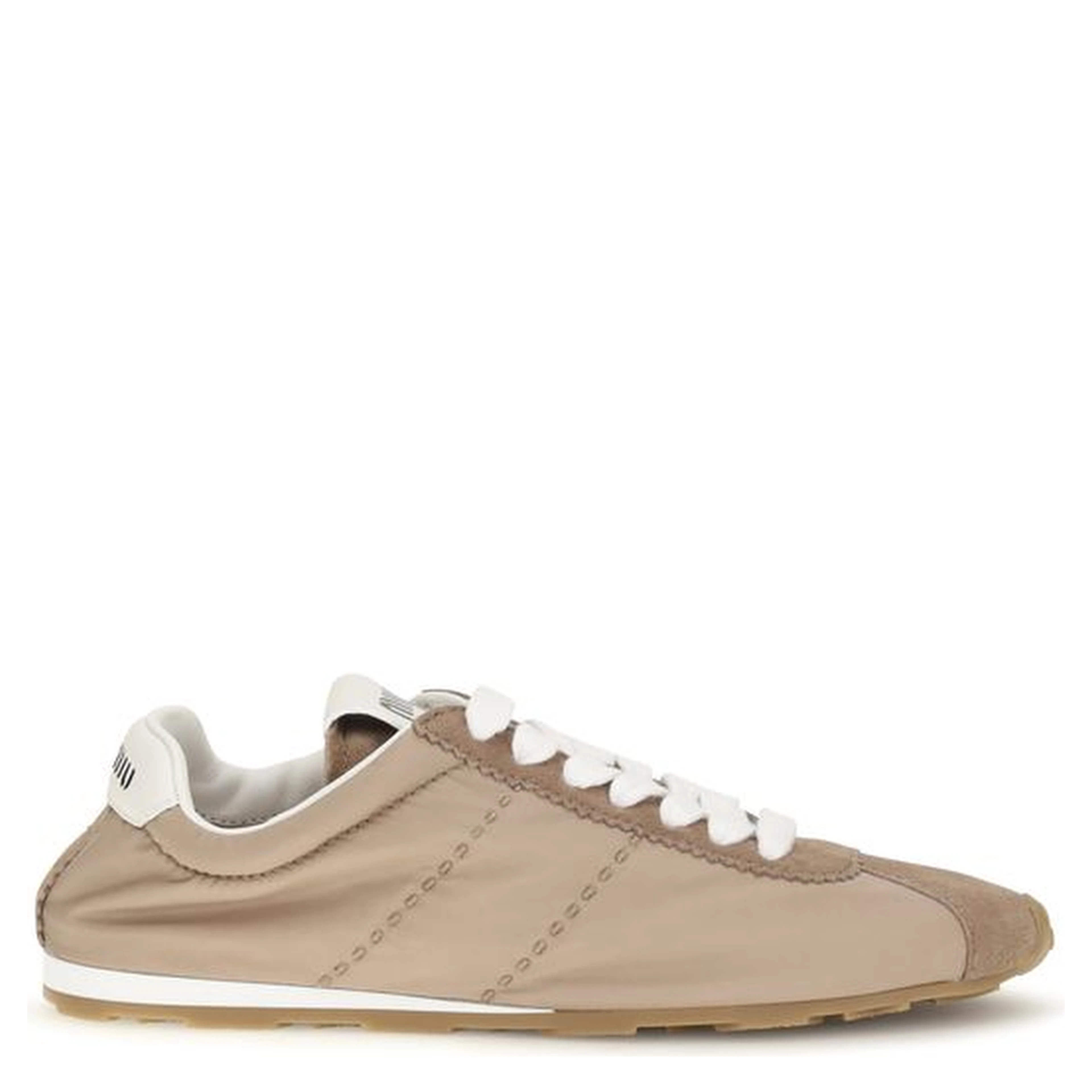 Beige Calf Leather Bos Taurus Low Top Sneakers