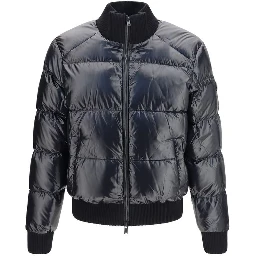 Black Nylon Bomber