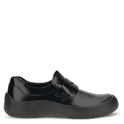 Black Calf Leather Bos Taurus Slip-On Loafers
