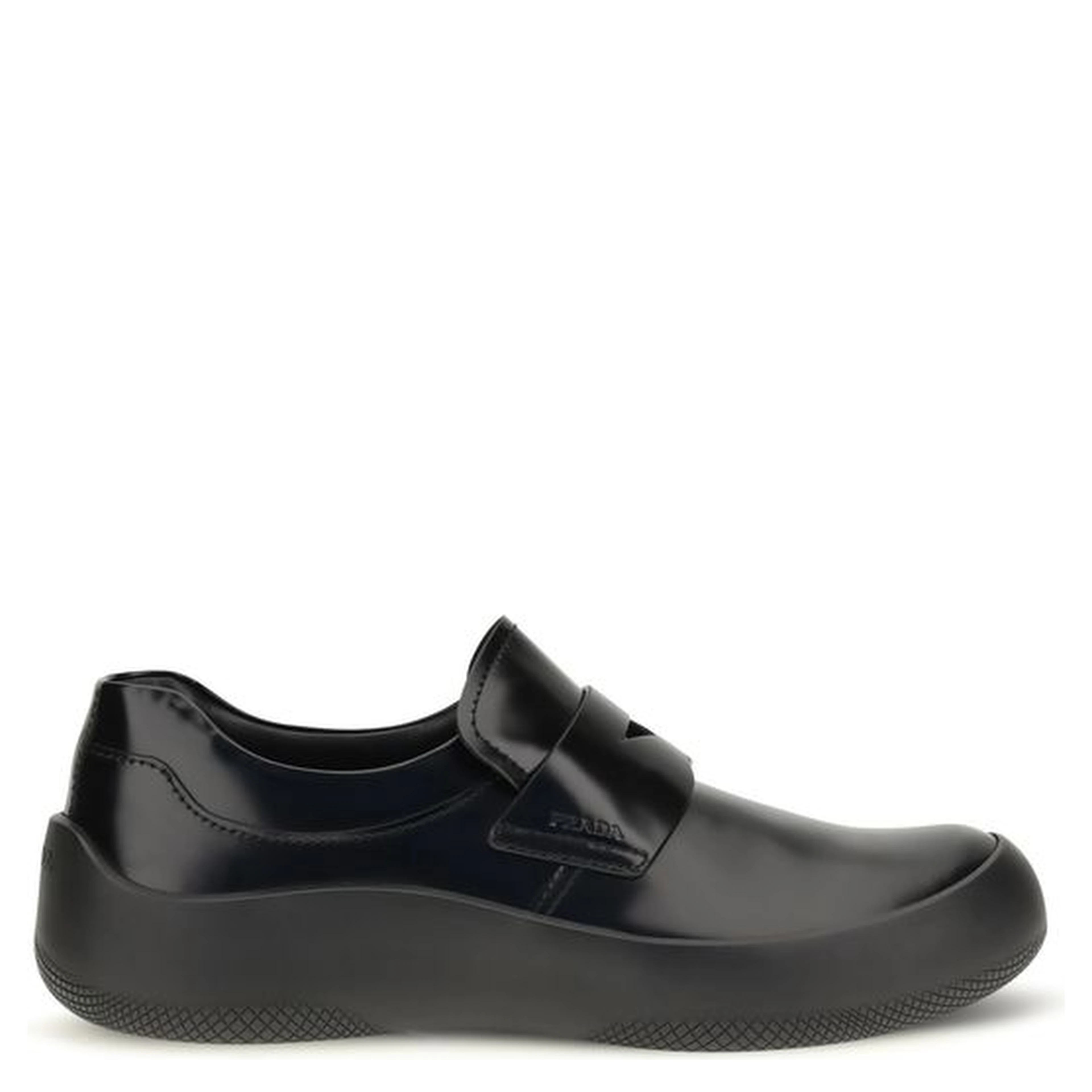 Black Calf Leather Bos Taurus Slip-On Loafers
