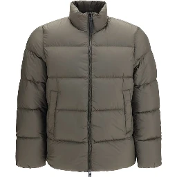 Bicolor Goose Down Full-Length Jacket