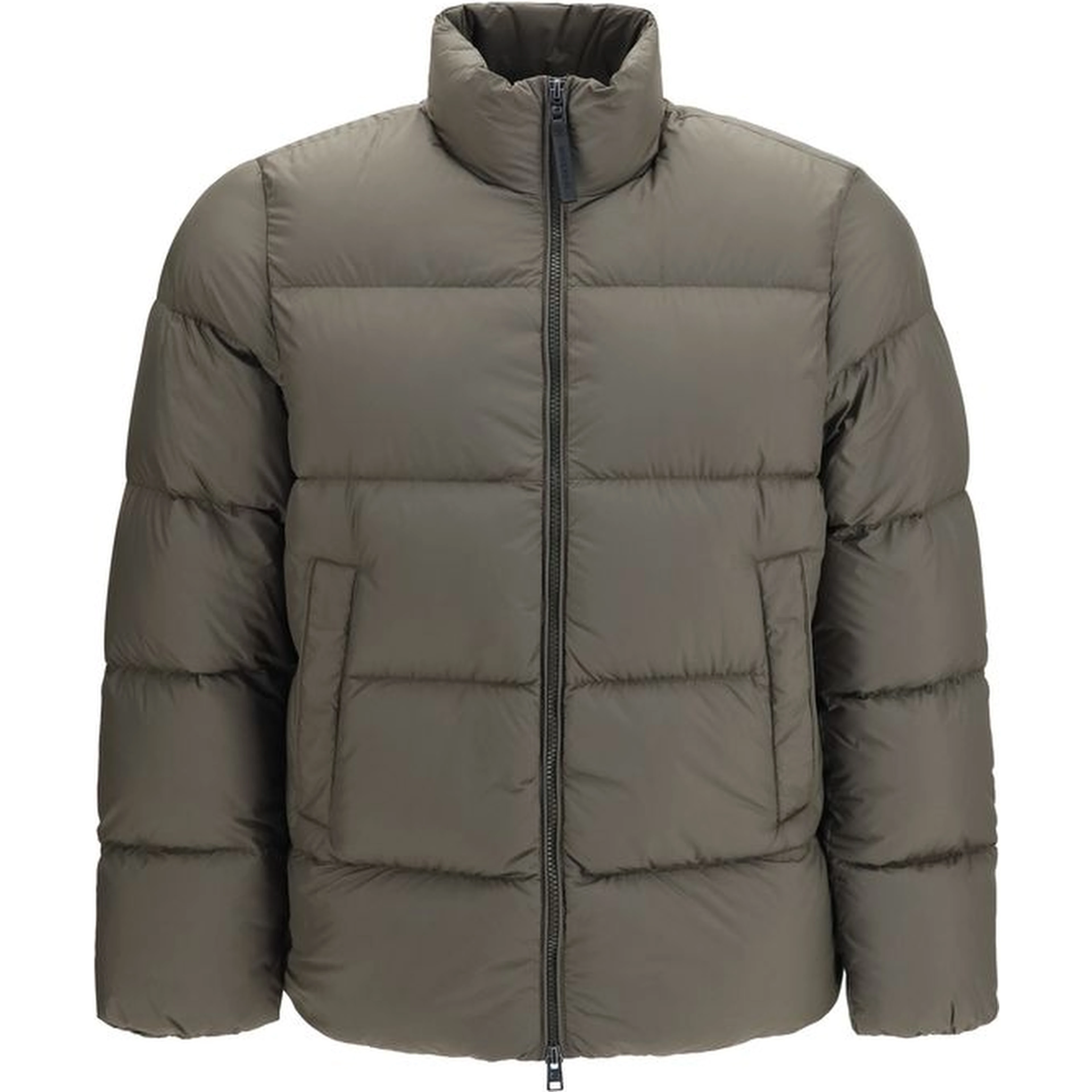 Bicolor Goose Down Full-Length Jacket