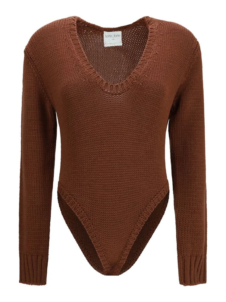 Brown Wool Oves Aries Bodysuit