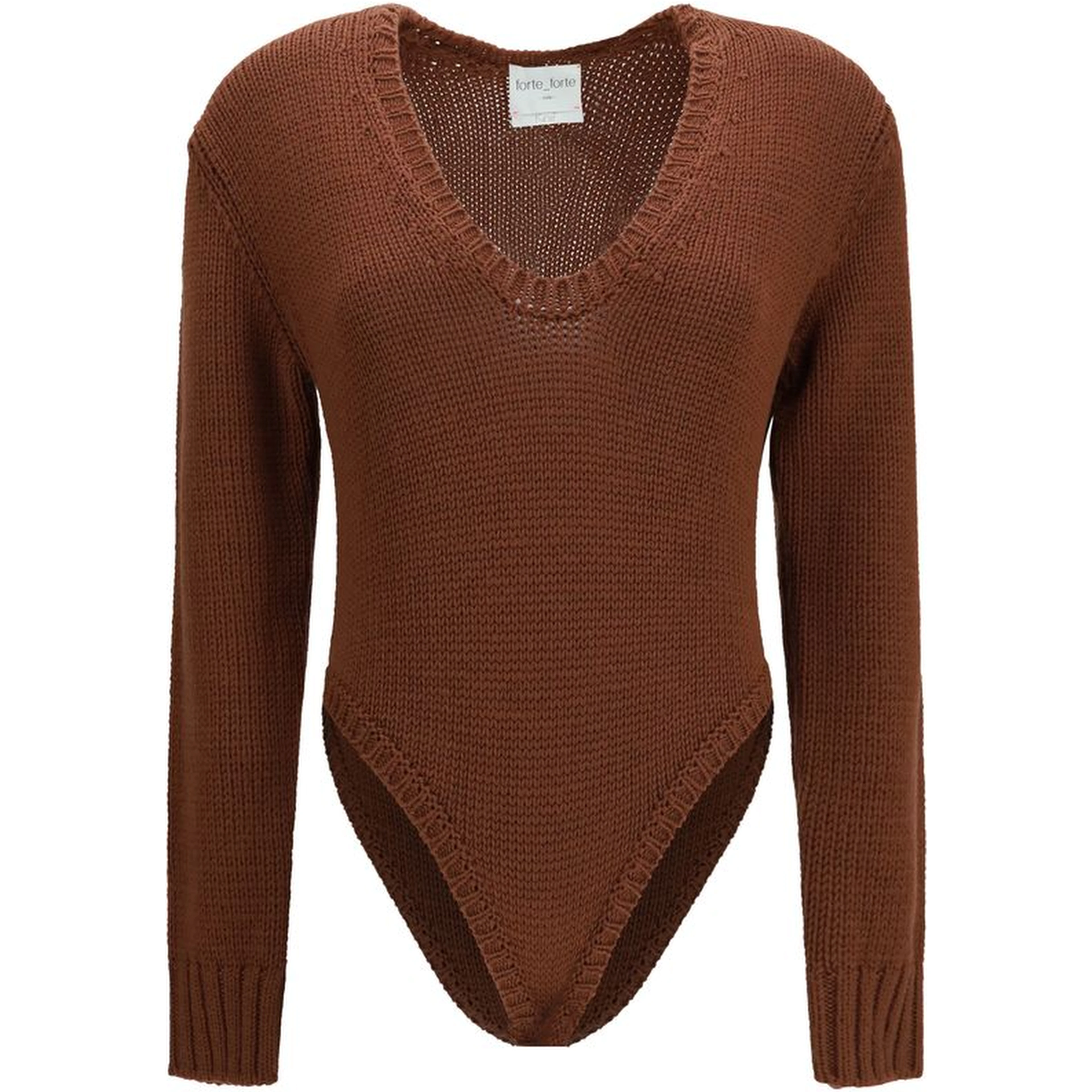 Brown Wool Oves Aries Bodysuit