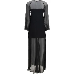Black Viscose Casual Dress