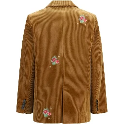 Brown Cotton Full-Length Jacket