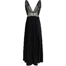 Black Viscose Casual Dress