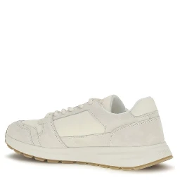 Beige Calf Leather Bos Taurus Athletic Sneakers