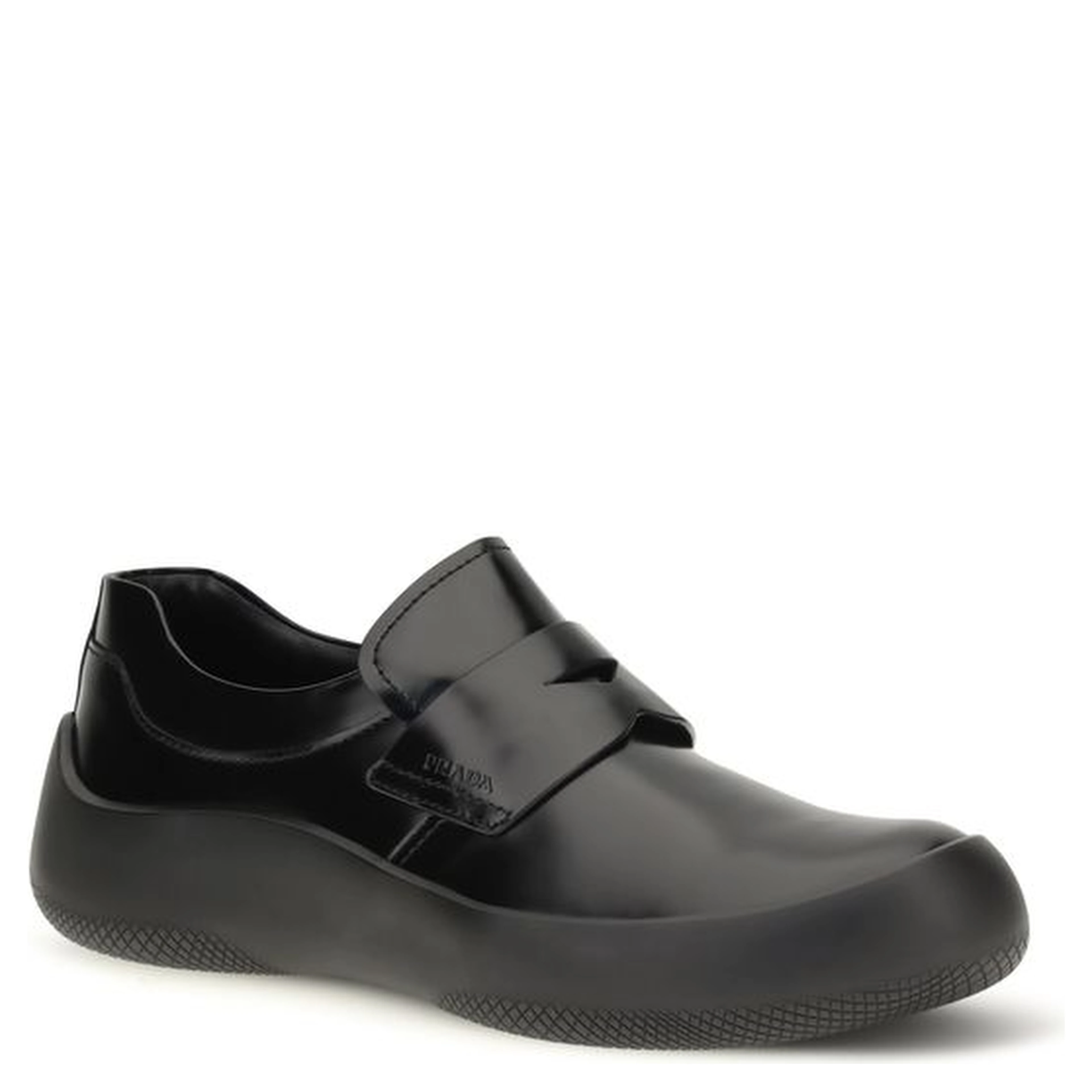 Black Calf Leather Bos Taurus Slip-On Loafers