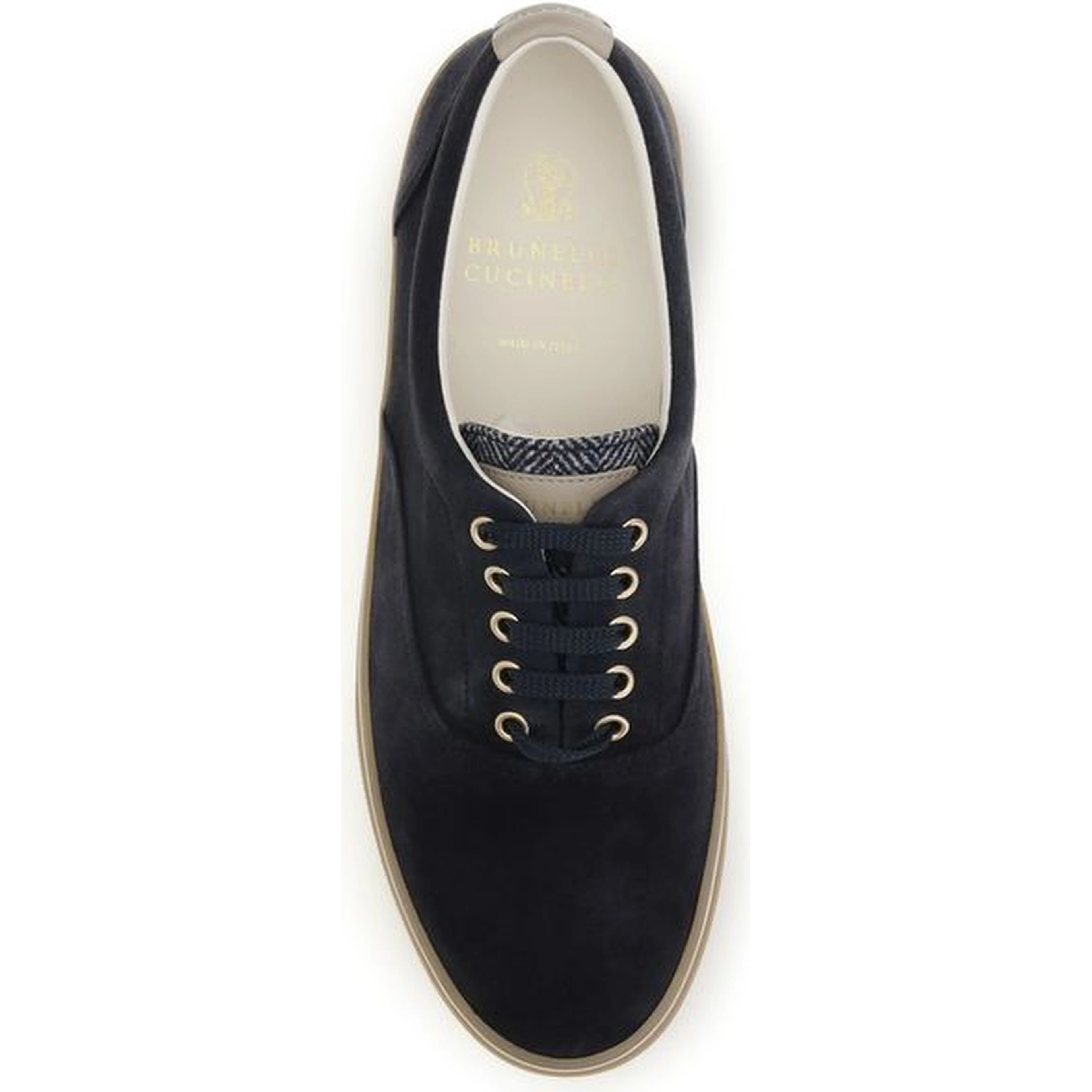 Blue Suede Leather Low Top Sneakers