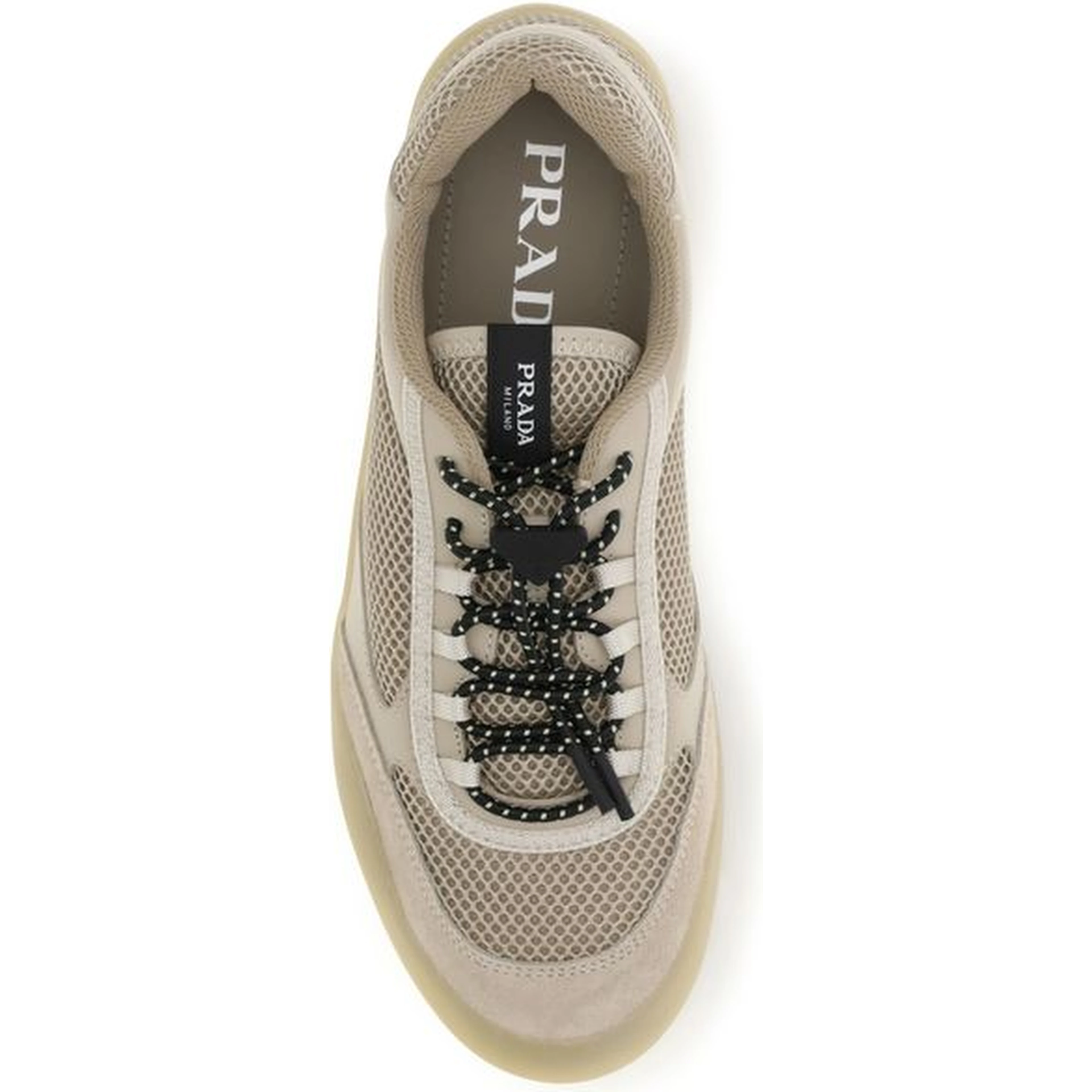 Beige Calf Leather Bos Taurus Athletic Sneakers