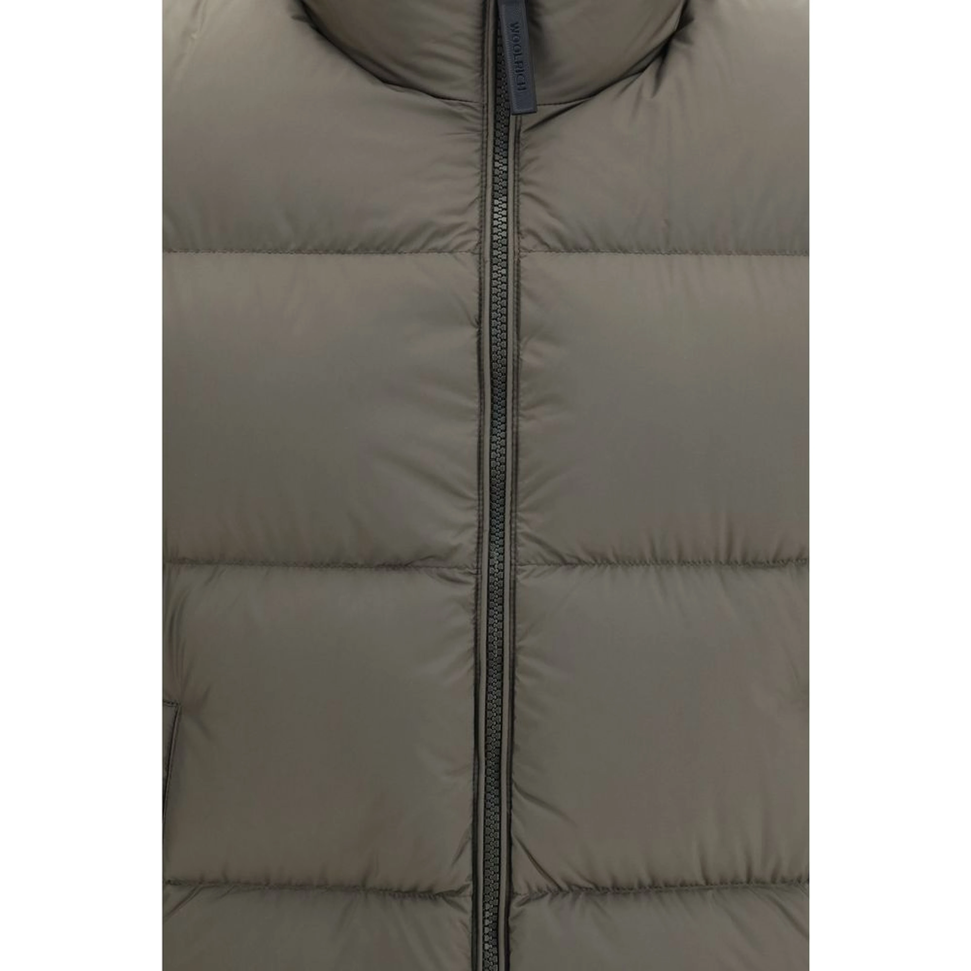 Bicolor Goose Down Full-Length Jacket