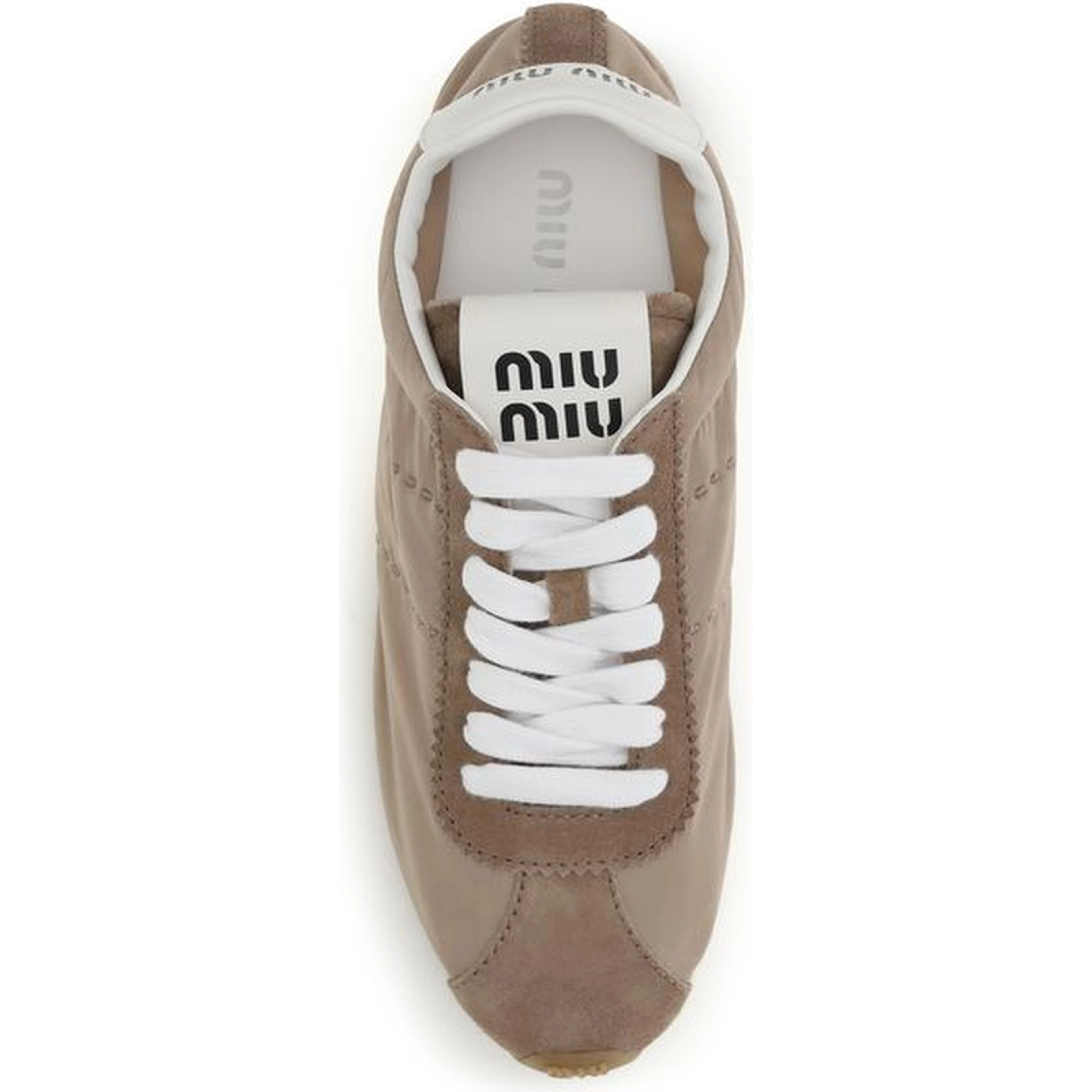Beige Calf Leather Bos Taurus Low Top Sneakers