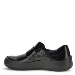 Black Calf Leather Bos Taurus Slip-On Loafers