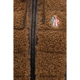 Brown Polyamide Sleeveless Jacket
