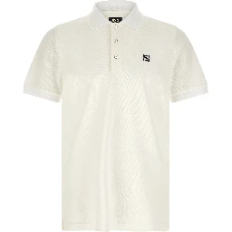 White Cotton Polo Shirt