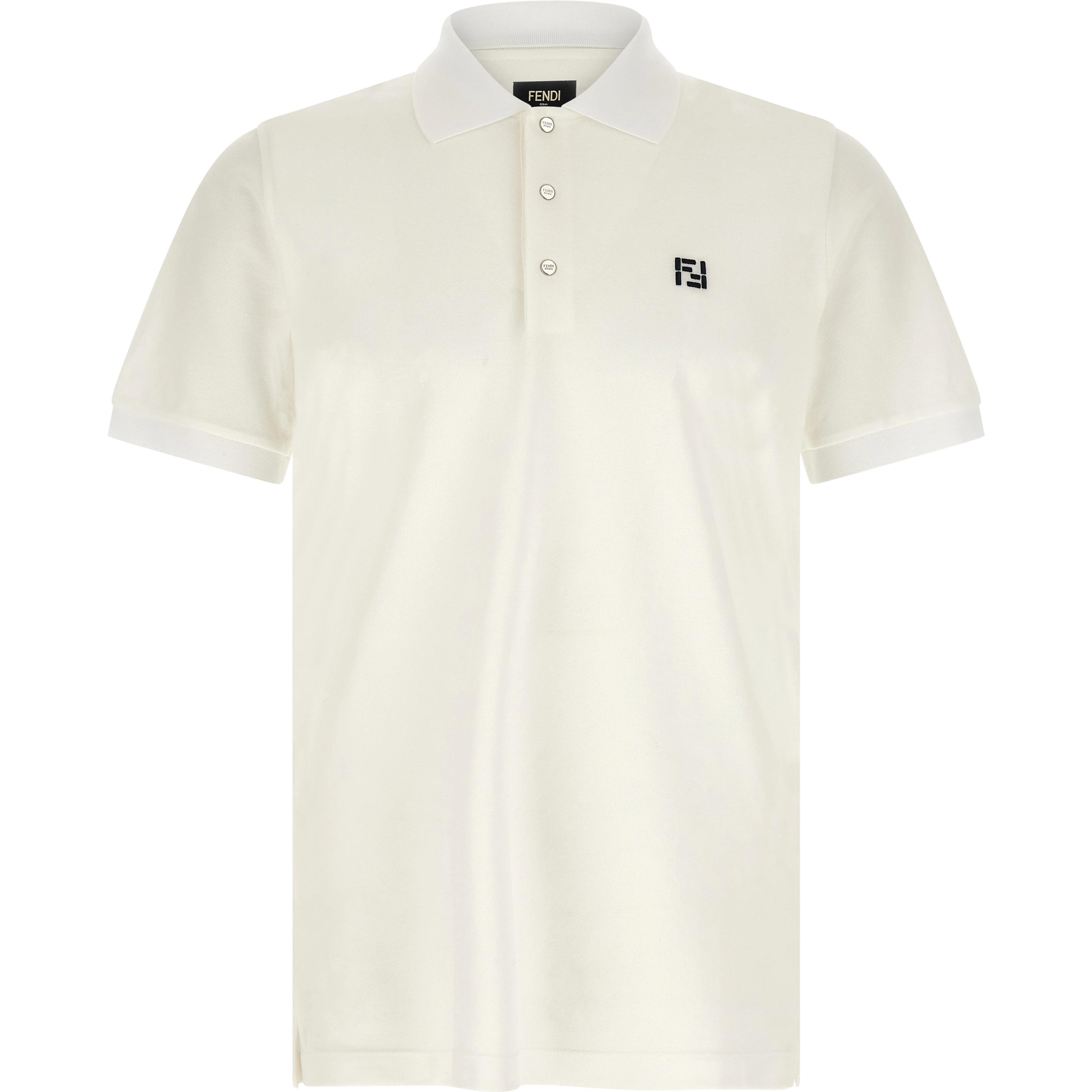 White Cotton Polo Shirt