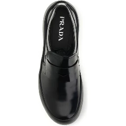 Black Calf Leather Bos Taurus Slip-On Loafers