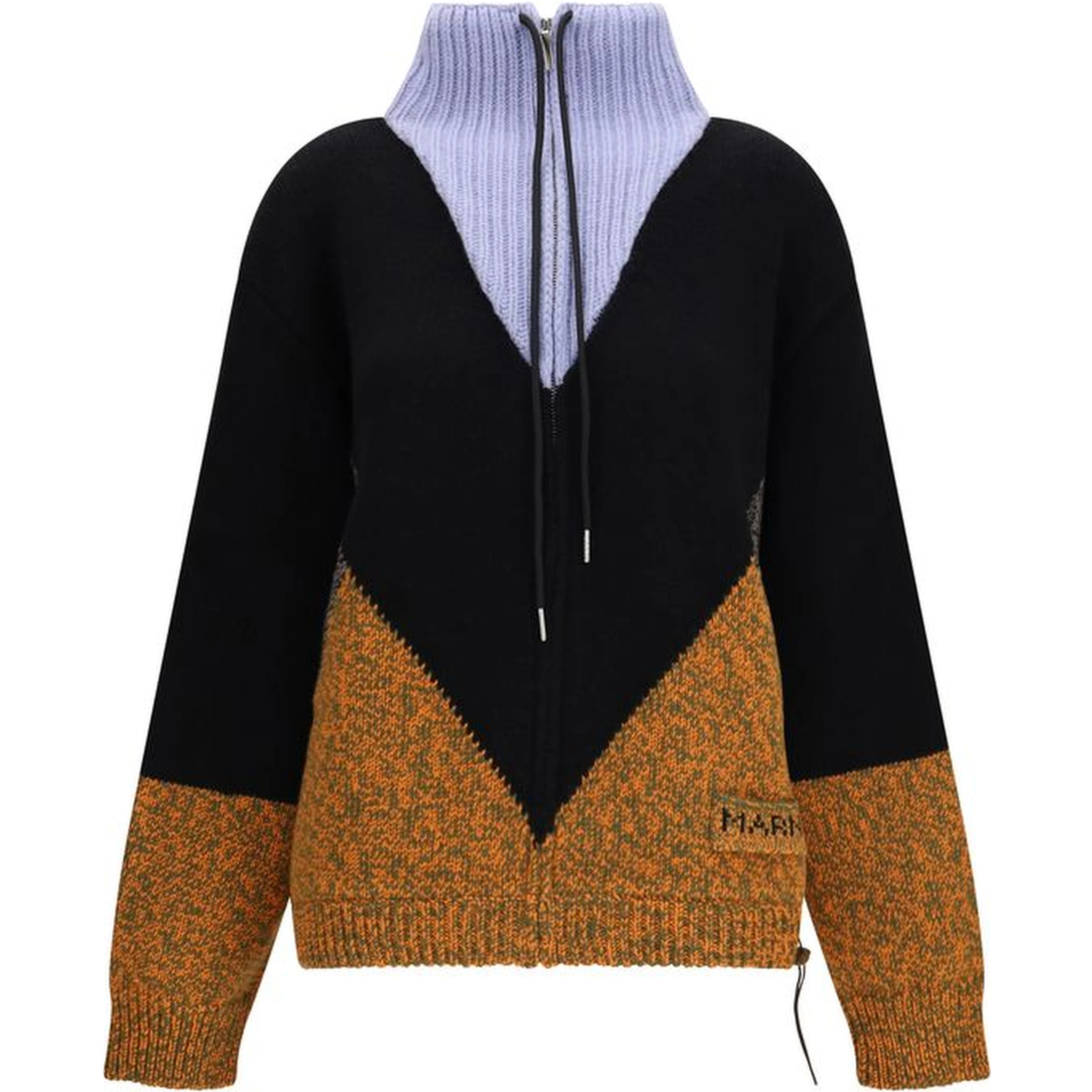 Multicolor Wool Oves Aries Full-Length Jacket