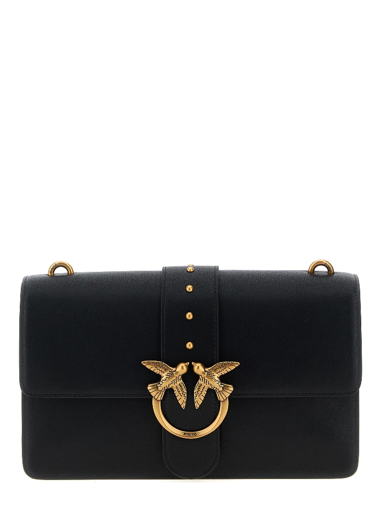 Black Goatskin Crossbody Bag