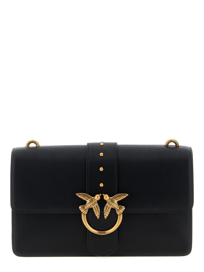 Black Goatskin Crossbody Bag