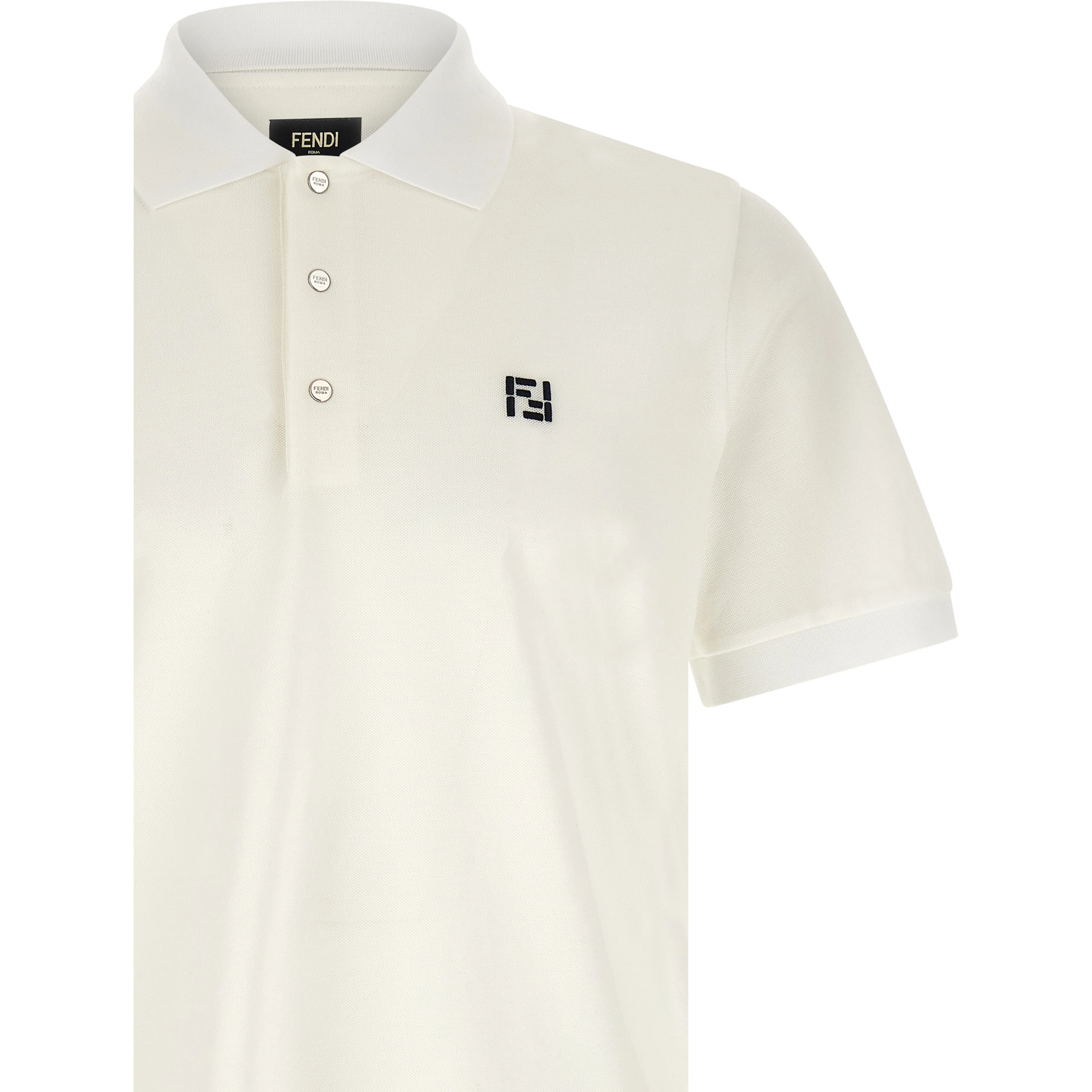 White Cotton Polo Shirt
