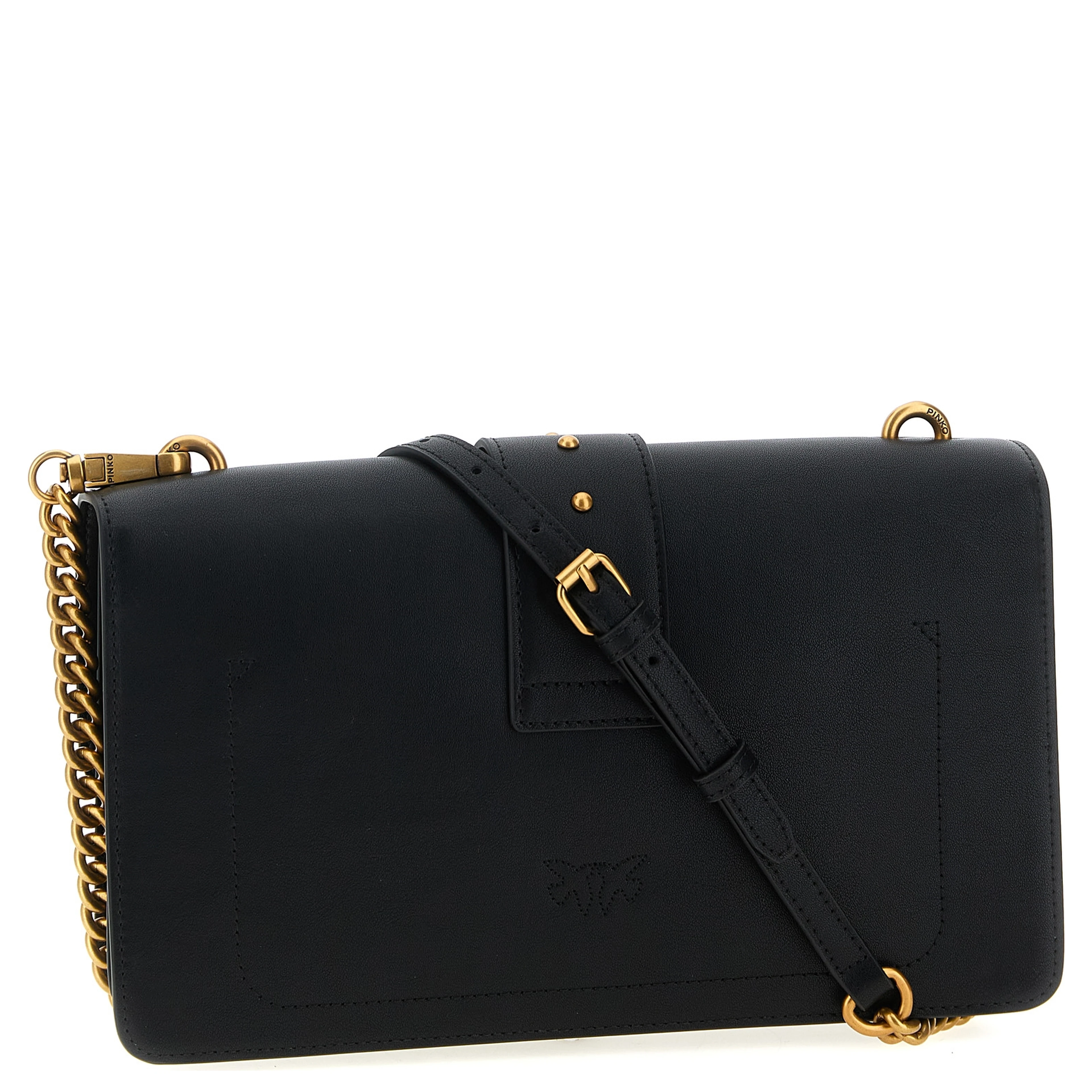 Black Goatskin Crossbody Bag
