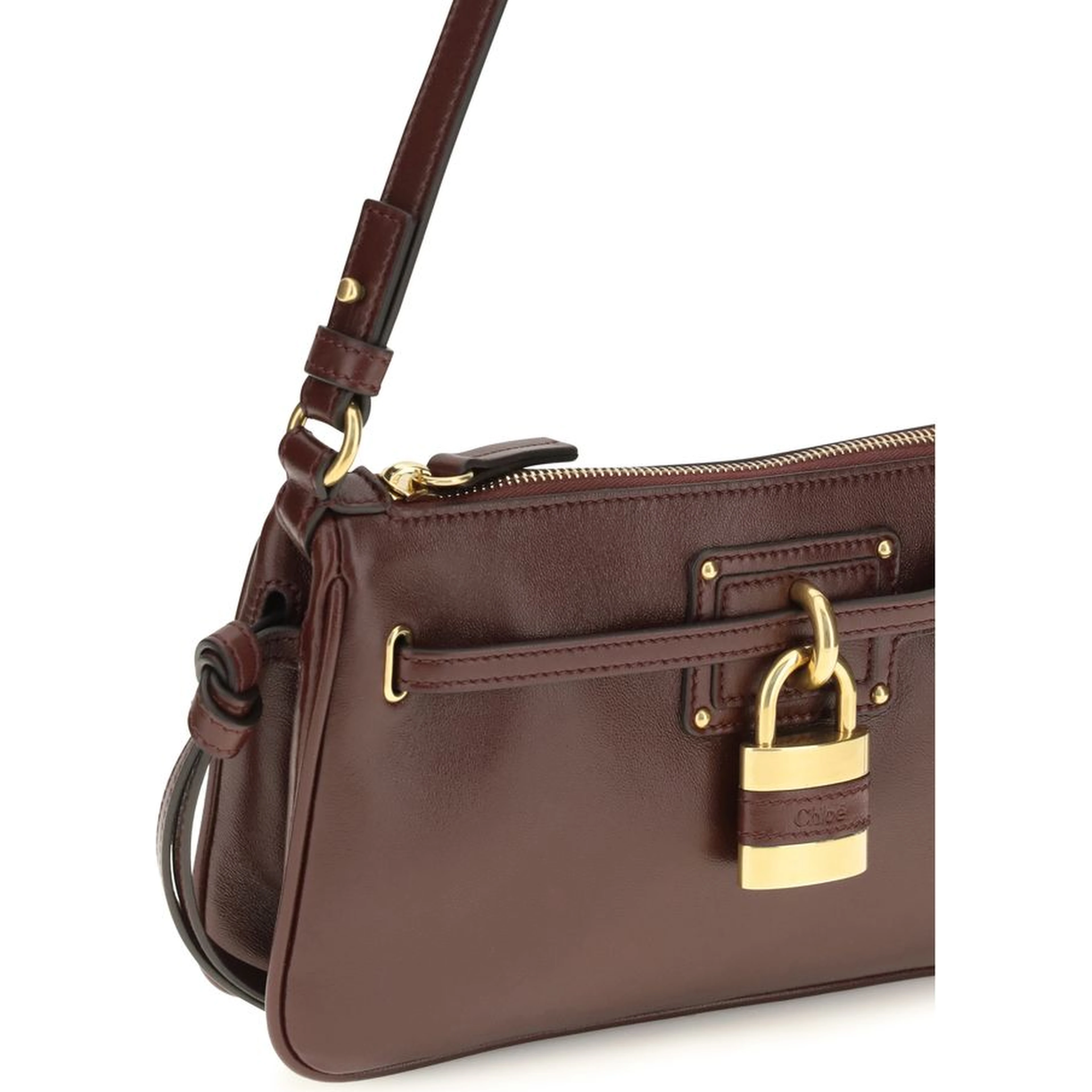Bordeaux Calf Leather Bos Taurus Shoulder Bag
