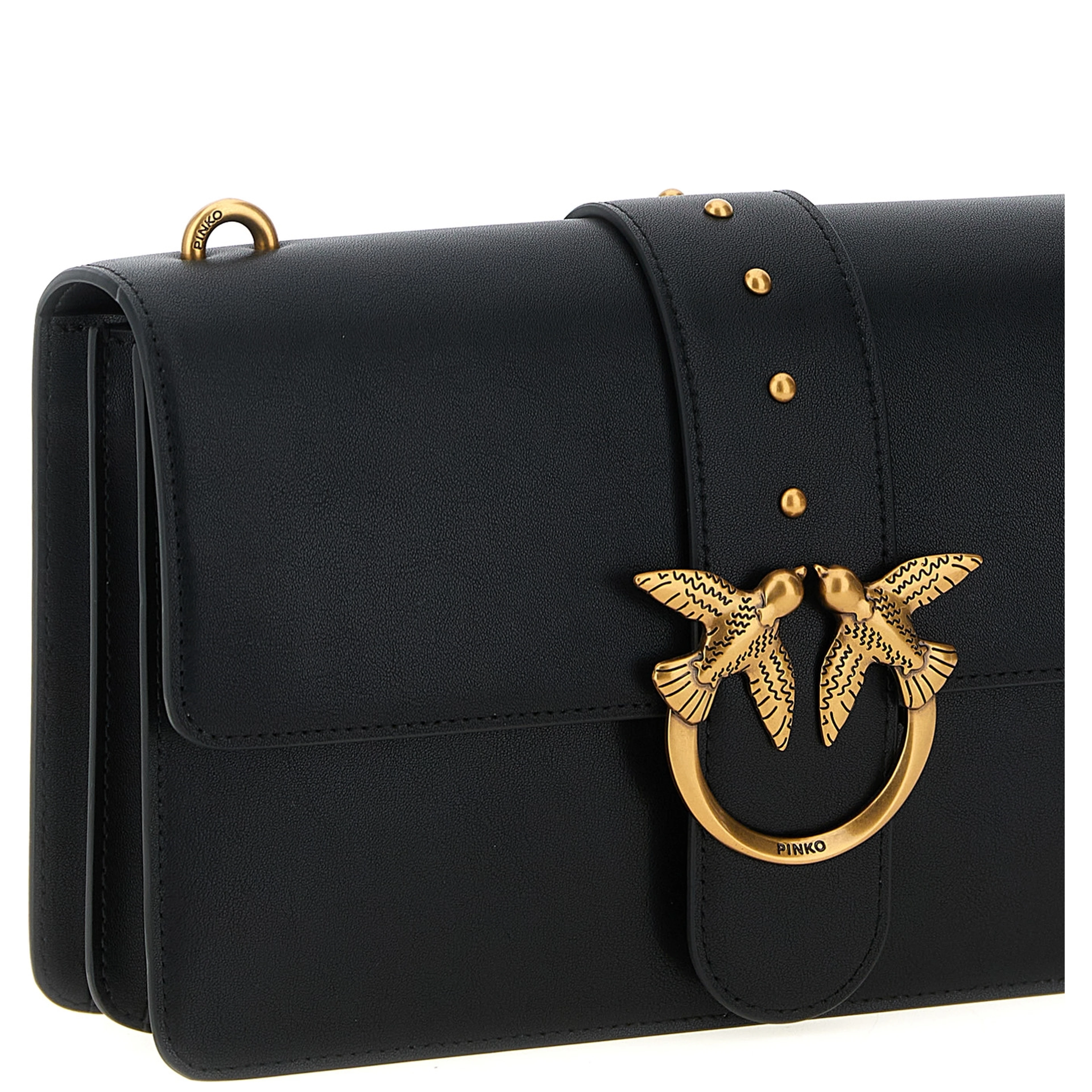 Black Goatskin Crossbody Bag