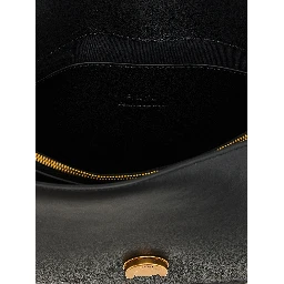 Black Goatskin Crossbody Bag