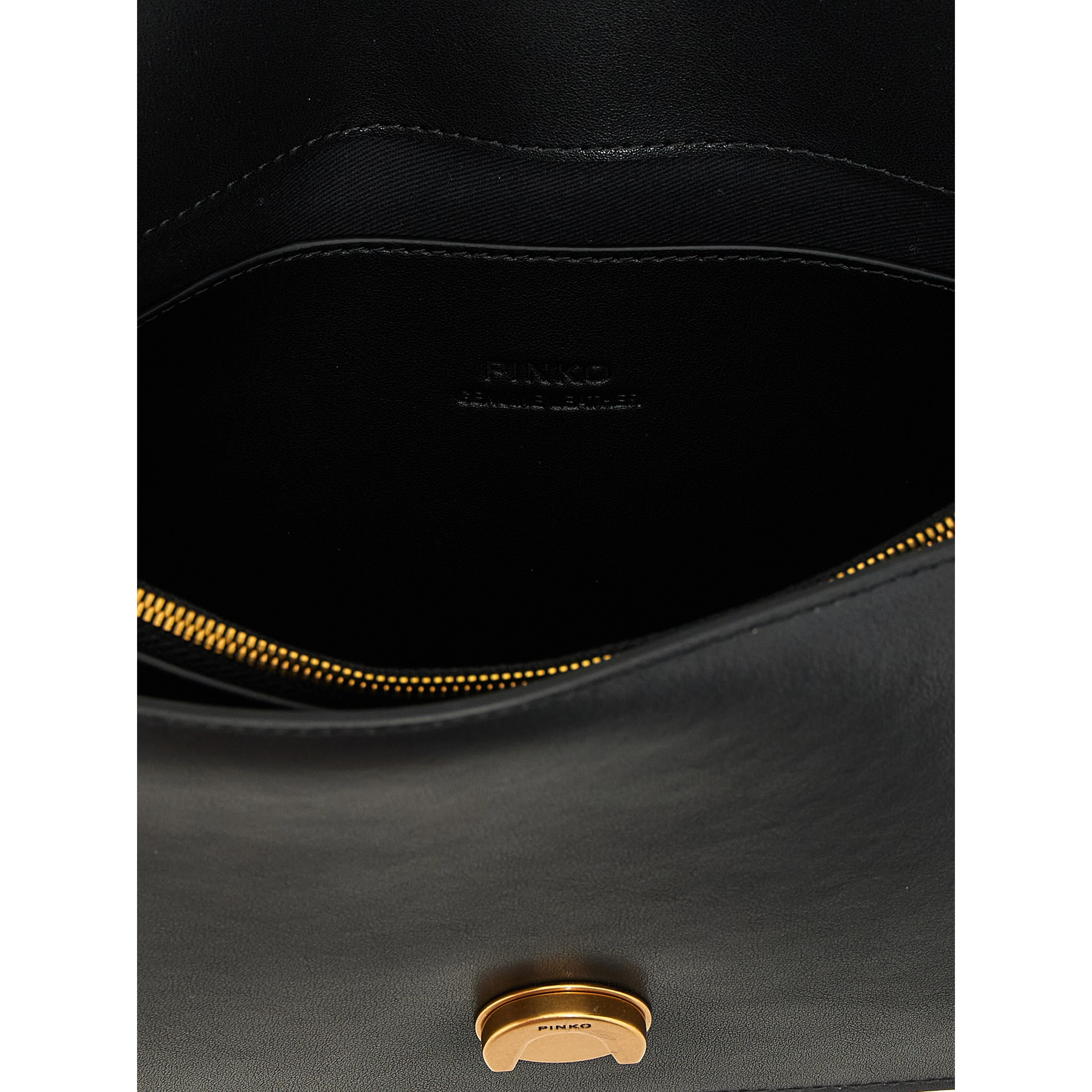 Black Goatskin Crossbody Bag
