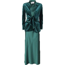COMPLETO VELVET 3 PEZZI GIACCA TOP GONNA