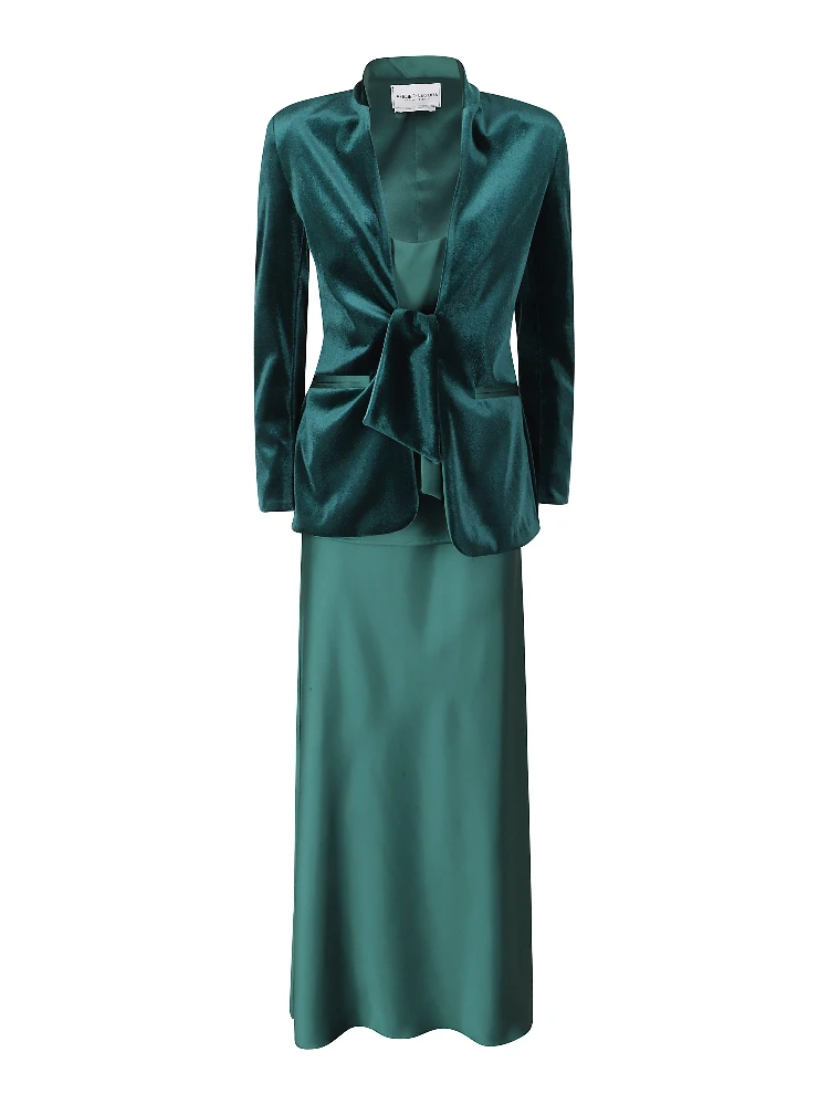 COMPLETO VELVET 3 PEZZI GIACCA TOP GONNA