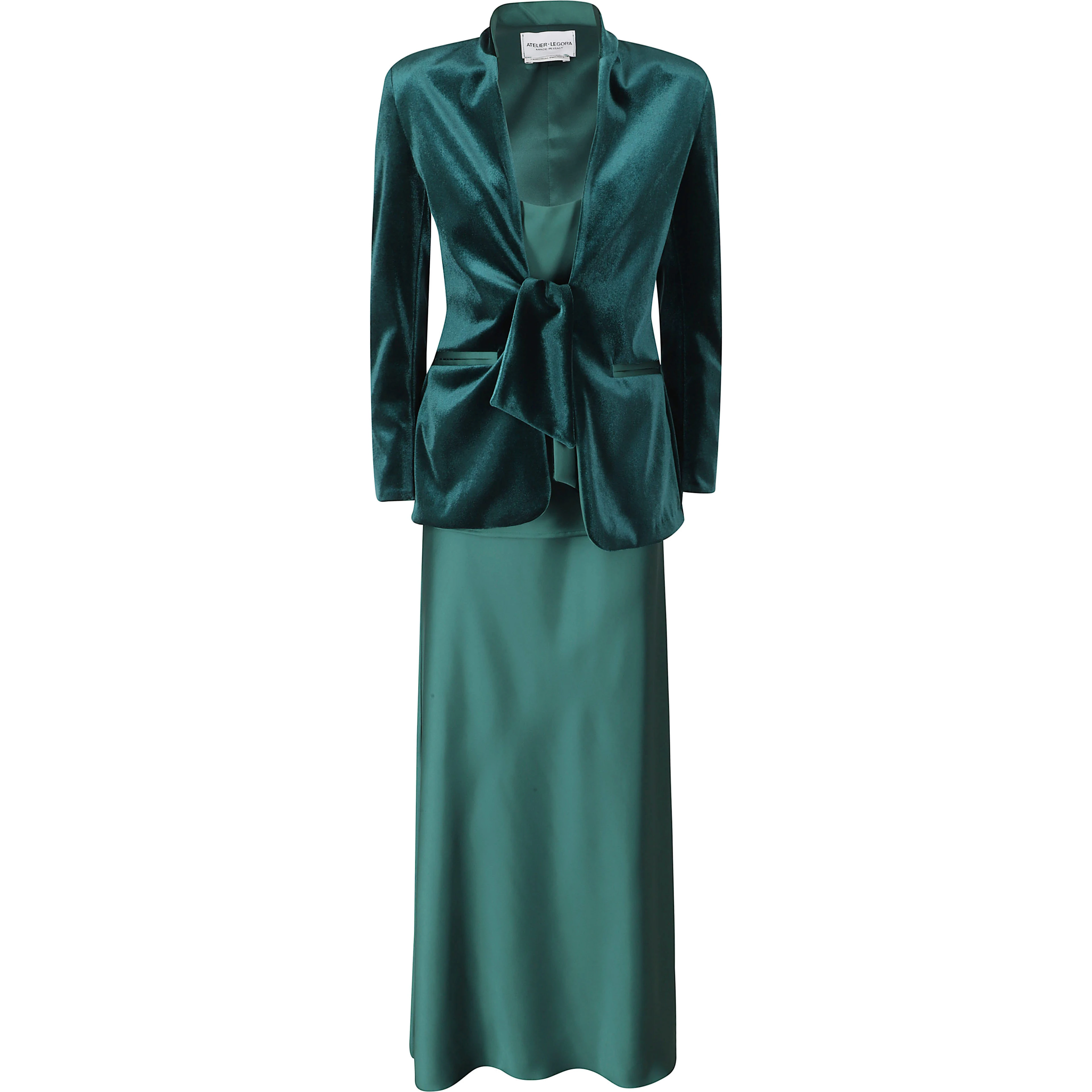 COMPLETO VELVET 3 PEZZI GIACCA TOP GONNA